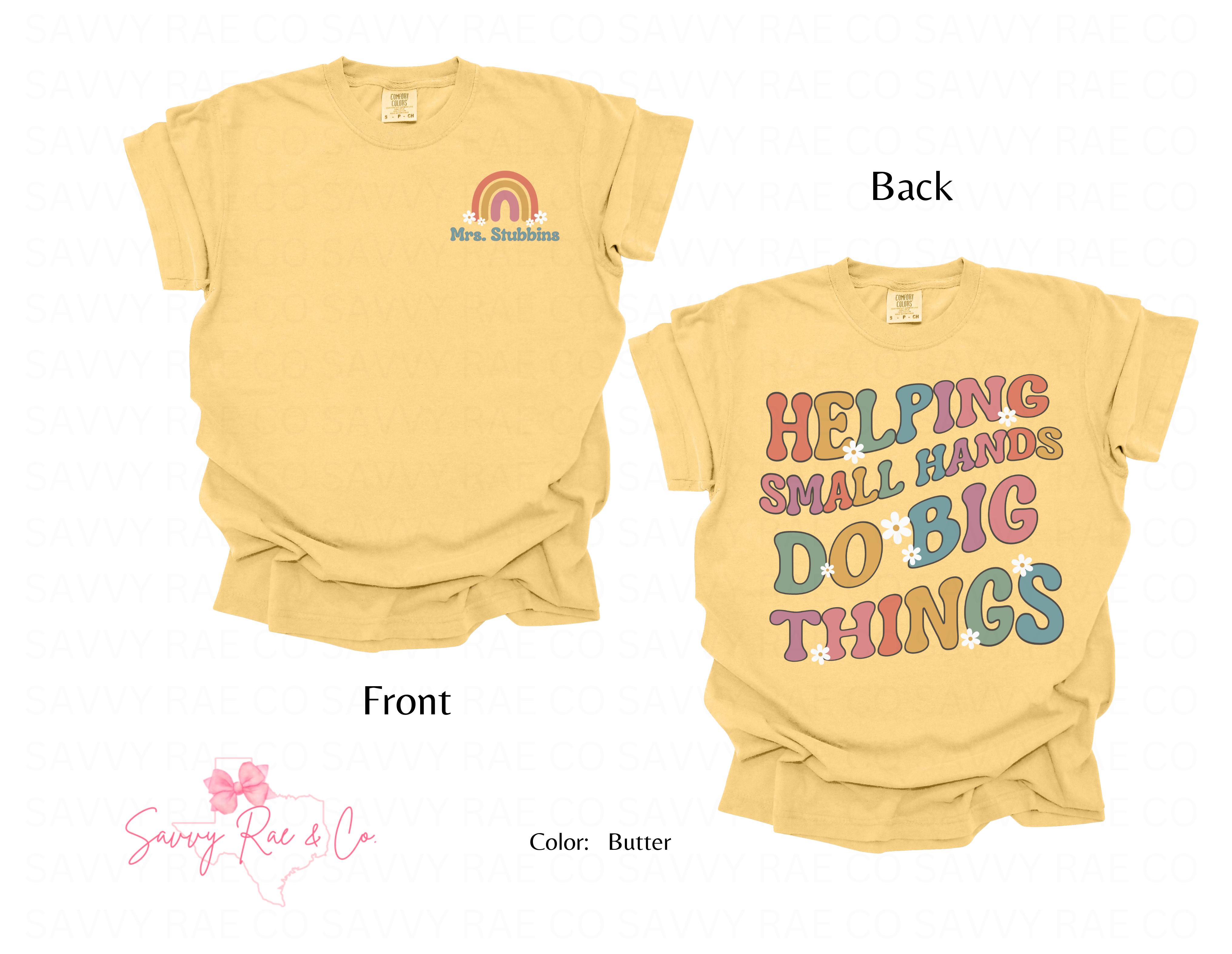 'Helping Small Hands Do Big Things' Adult Comfort Colors Shirts