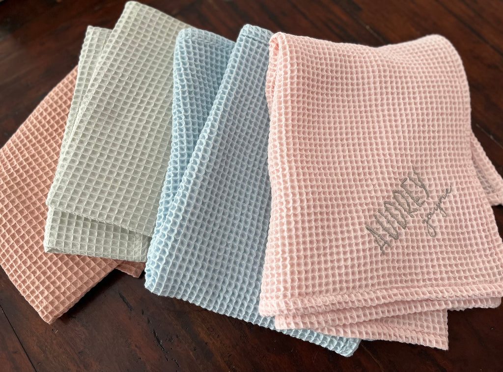Personalized Waffle Weave Blankets