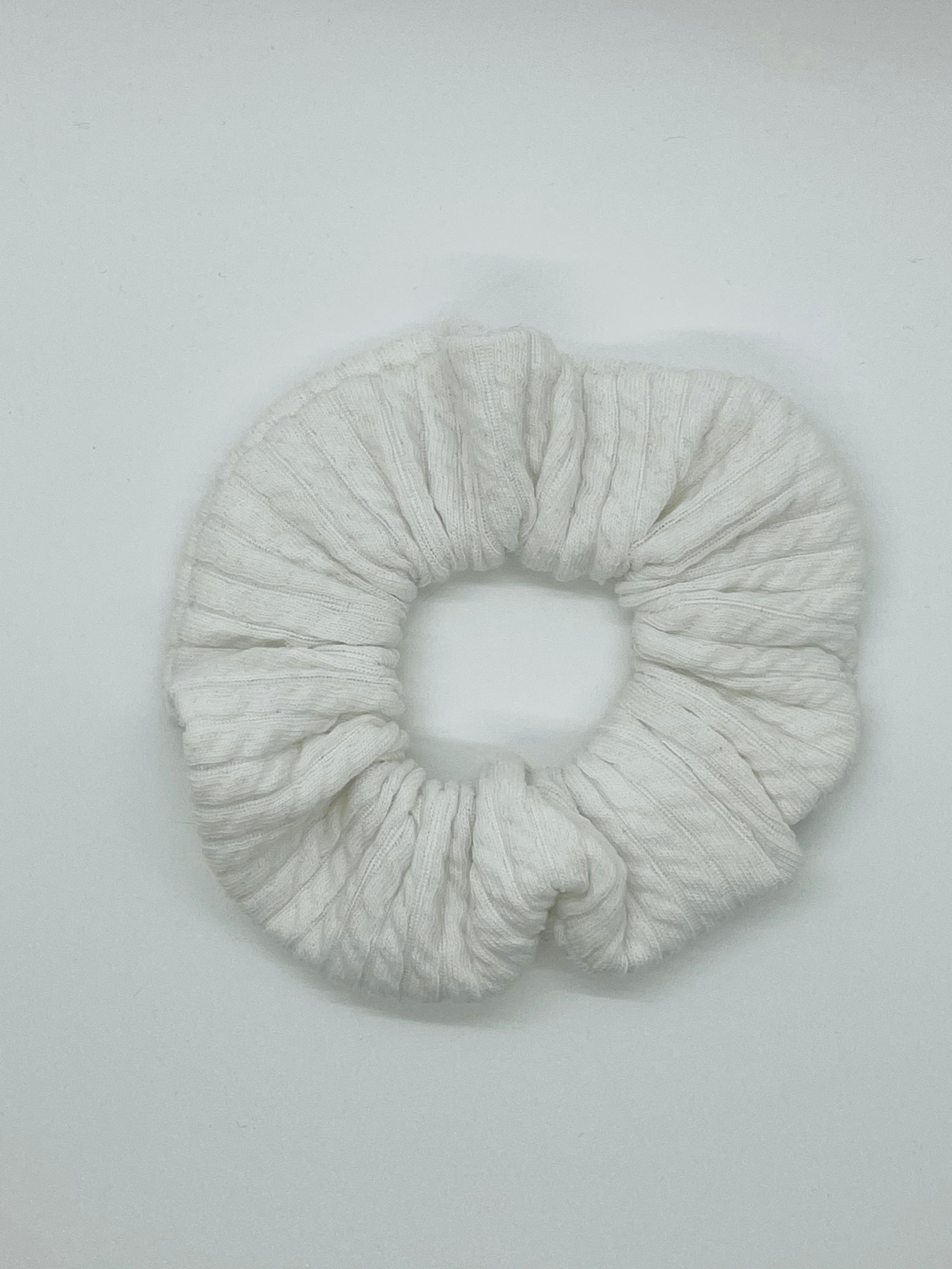 White Cord Scrunchie