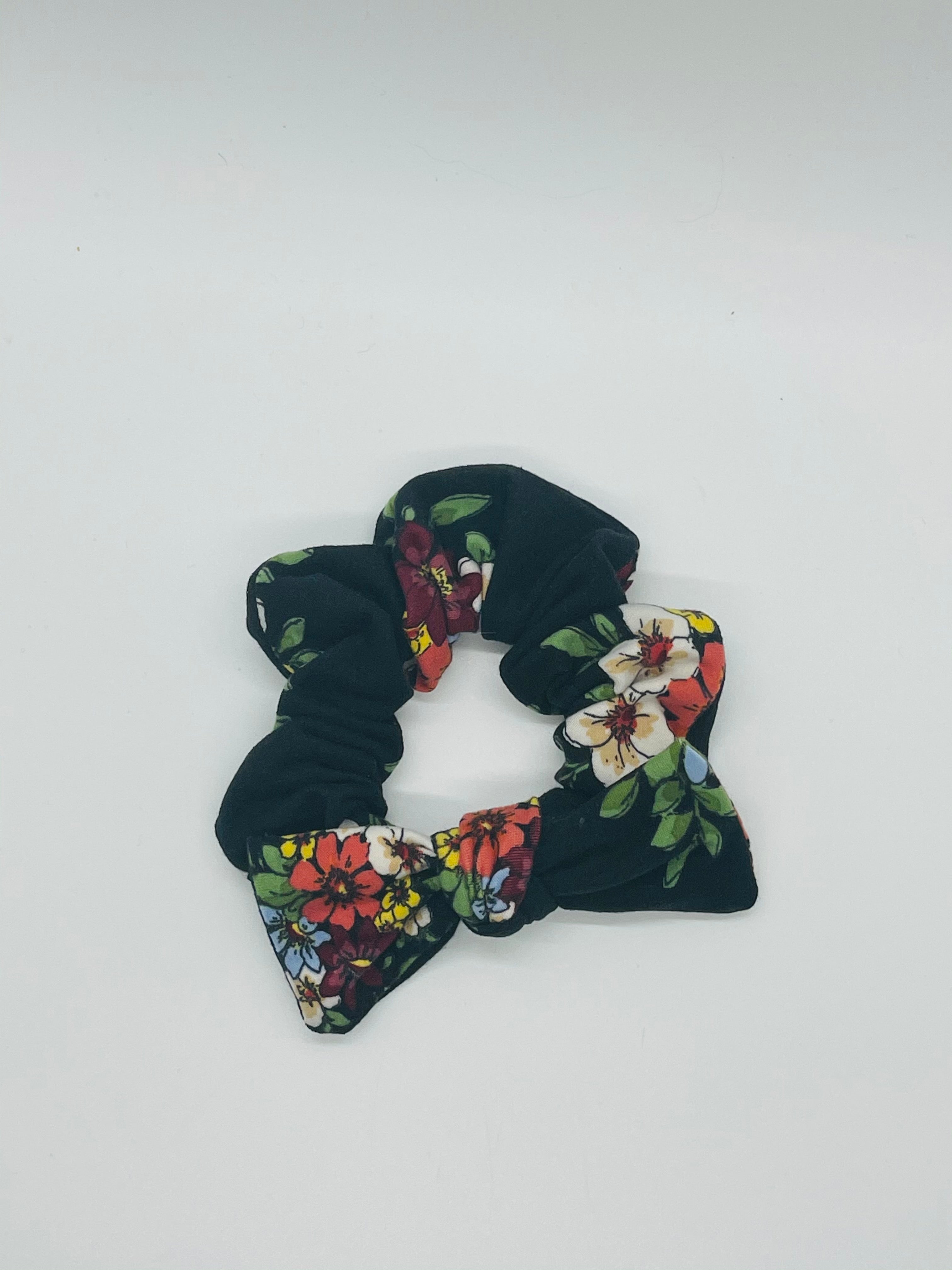 Black Bouquet Scrunchie